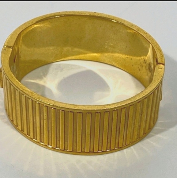 Ann Taylor Jewelry - Vintage Ann Taylor statement linear gold tone bangle-FINAL-